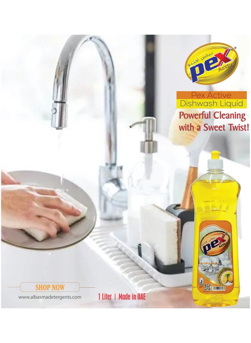 Pex Active Dish Wash Lemon Liquid - Image 2